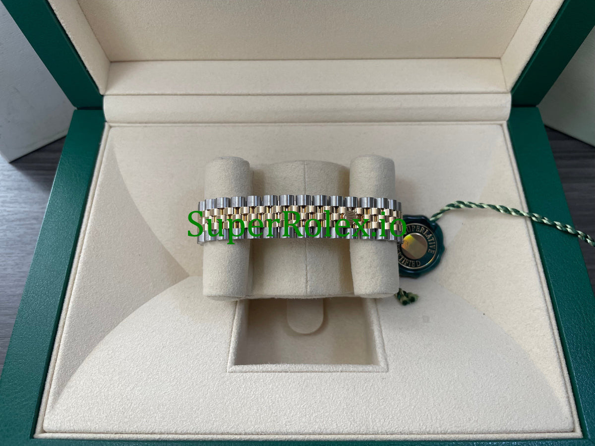 Rolex Datejust 31 Steel and Yellow Gold Olive Green Diamond Dial Ref.278273