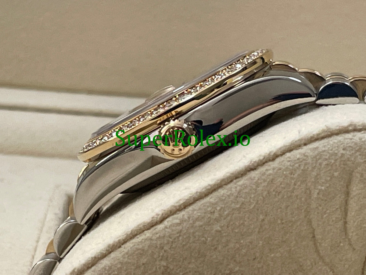 Rolex Datejust 31 Steel and Yellow Gold Champagne Diamond Dial Ref.178383