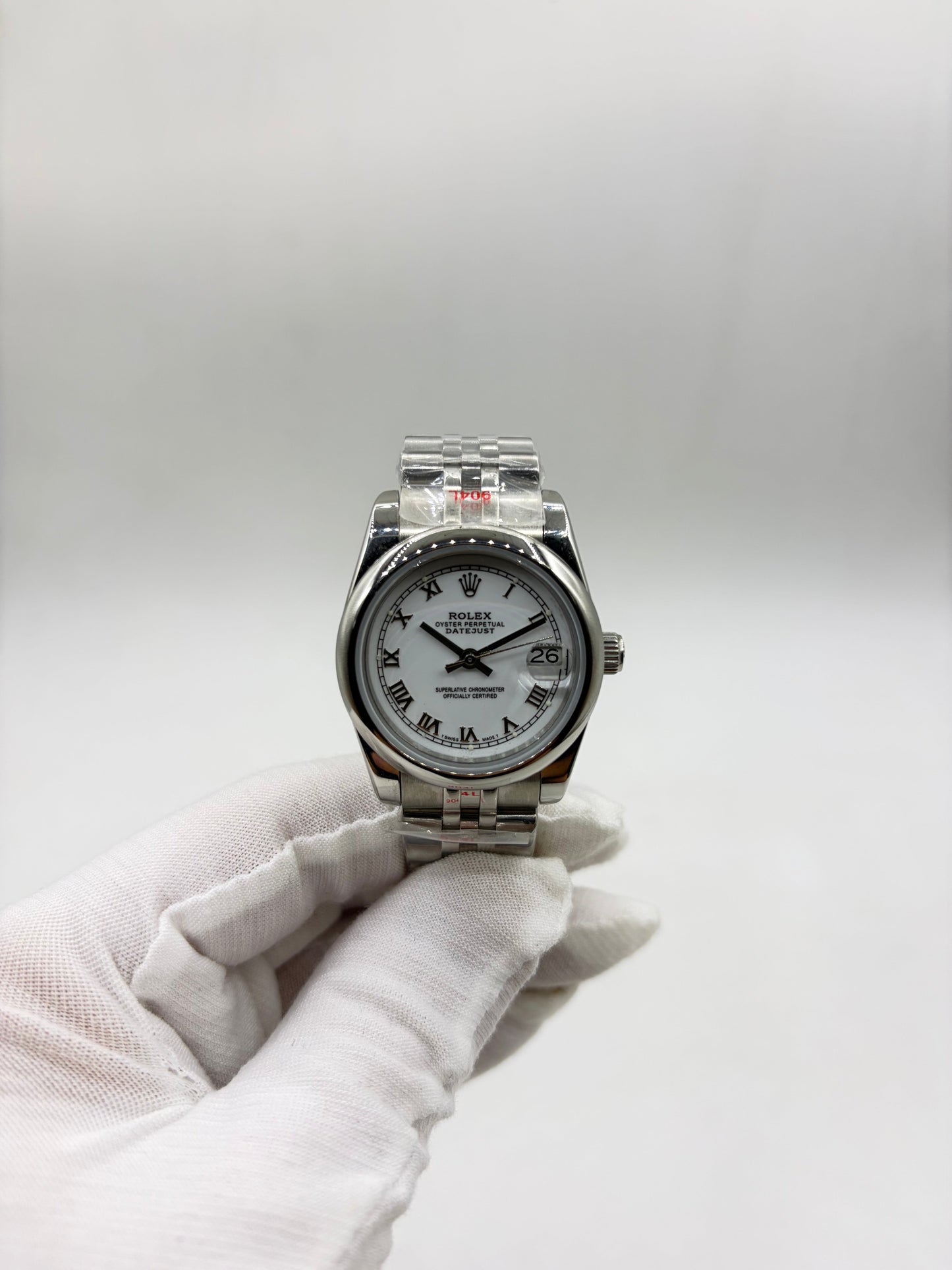 Rolex Platinum Dial Datejust 31 Silver Roman Roman Ref.178246
