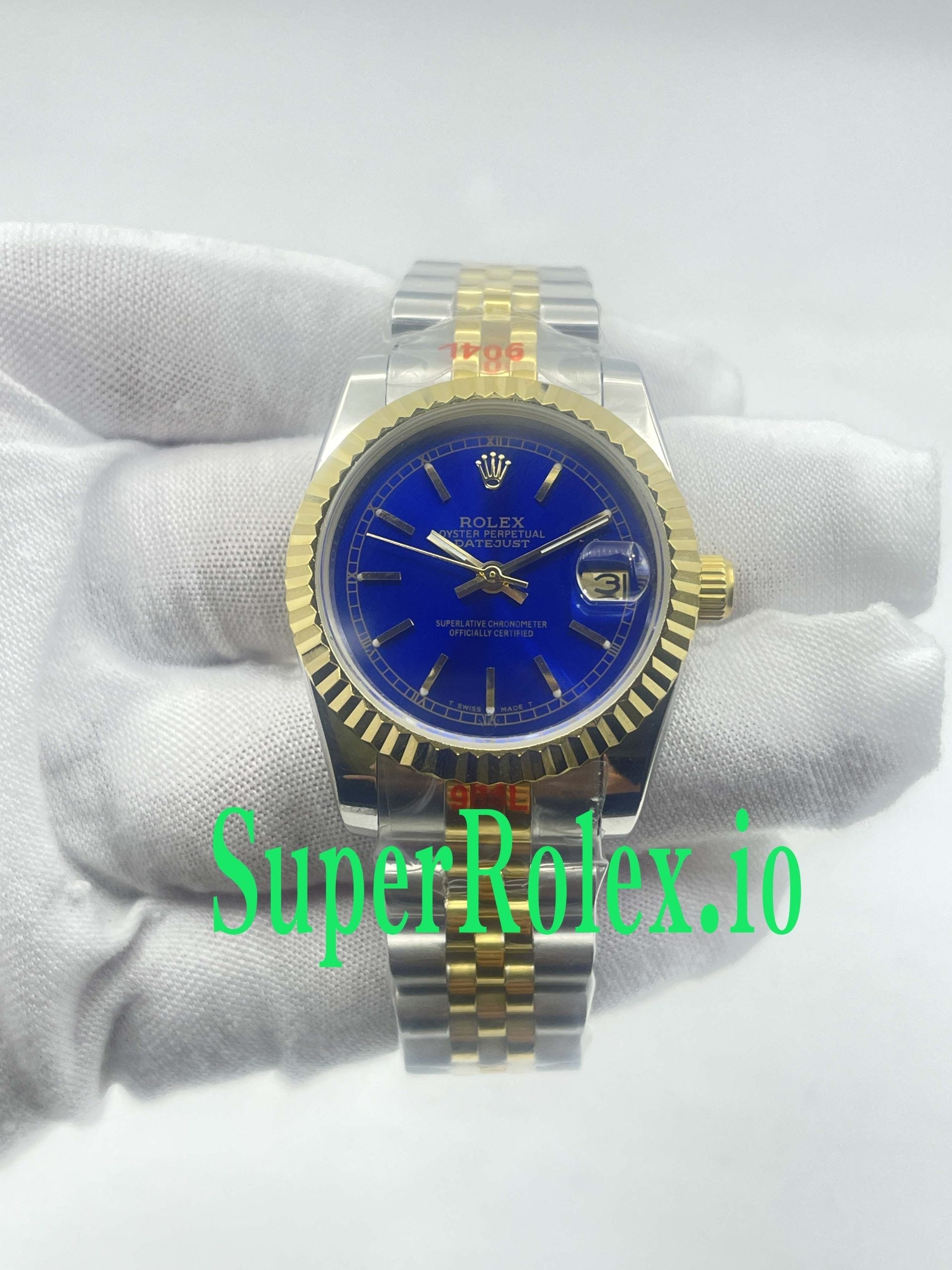 Rolex Datejust 31 Steel and Yellow Gold Blue Index Dial Ref.68273