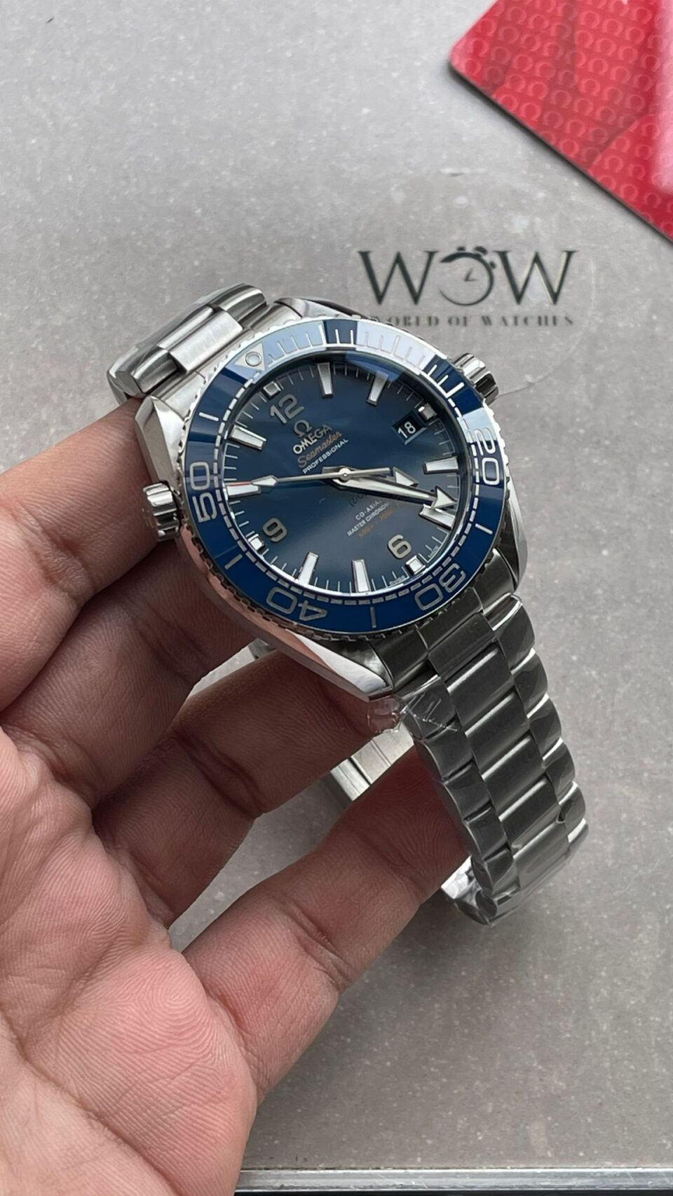Planet Ocean 43.5mm SS VSF 1:1 Best Edition  blue ceramic Bezel blue Dial on SS Strap A8900
