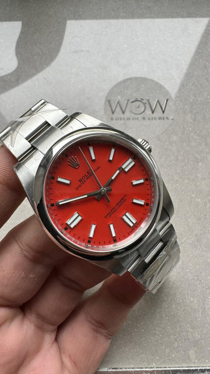 Clean FACTORY 1:1 Rolex Oyster Perpetual 124300 41mm 904L Best Edition Red Dial VR3230