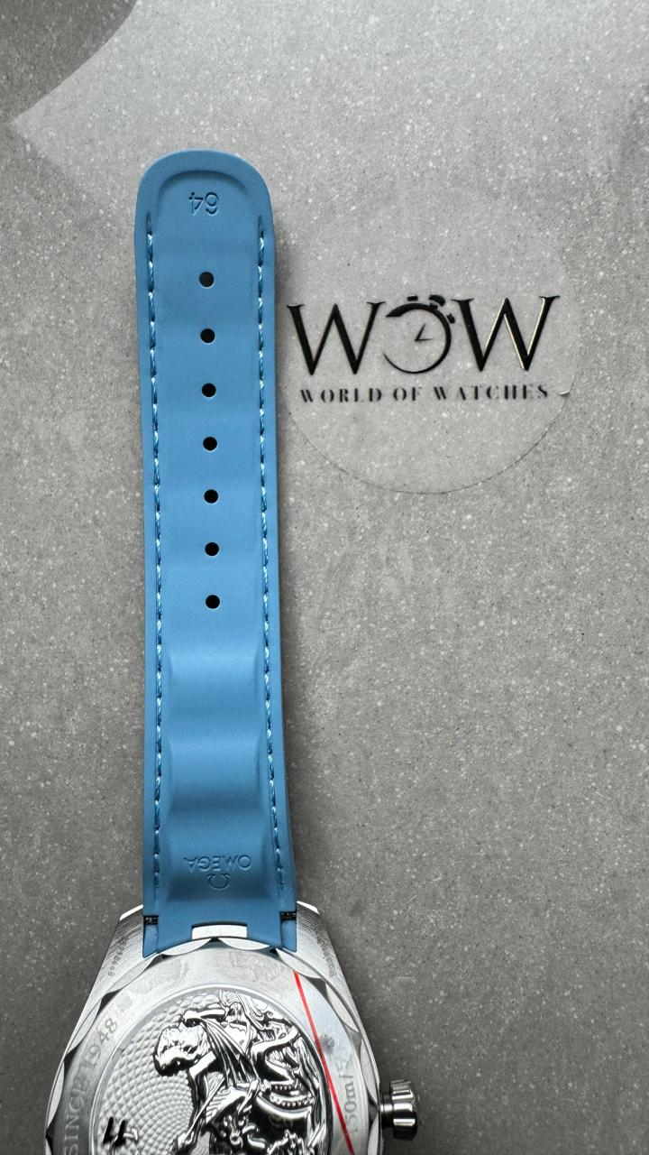 Aqua Terra 41mm VSF 1:1 Best Edition Summer Blue Dial on Blue Rubber Strap A8900