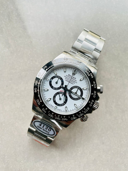 CLEAN FACTORY 1:1 Rolex Daytona 116500 PANDA Best Edition CF 904L SS Case and White Dial
