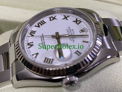 Rolex Datejust 36 Steel White Roman Dial Ref.116234