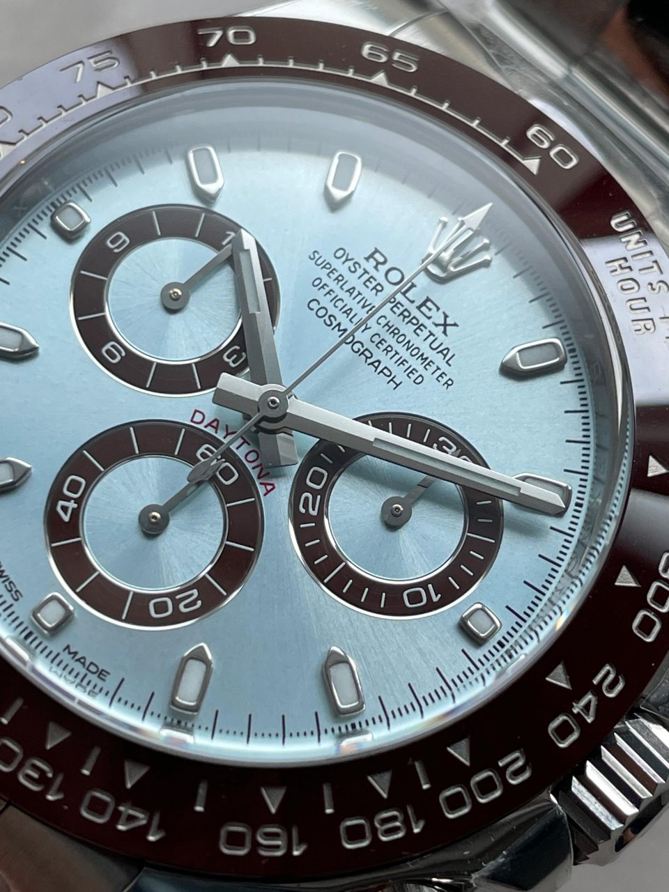 Clean Factory 1:1 Rolex Daytona 116506 50th Anniversary Best Edition Ice Blue Dial Lume Markers SA4130 V2