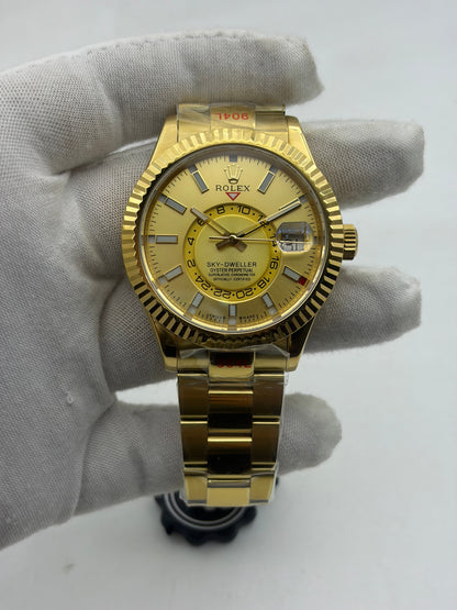 Noob FACTORY 1:1 Rolex Sky-Dweller 326934 SS Best Edition Gold Dial A23J  ?330.00
