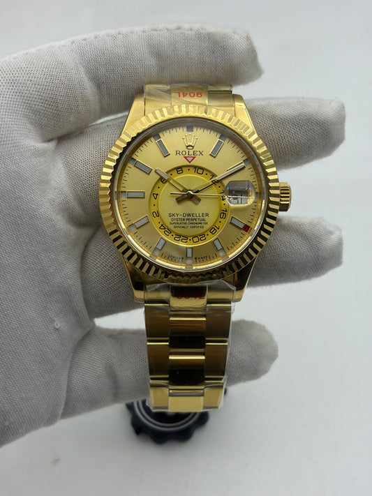 Noob FACTORY 1:1 Rolex Sky-Dweller 326934 SS Best Edition Gold Dial A23J  ?330.00