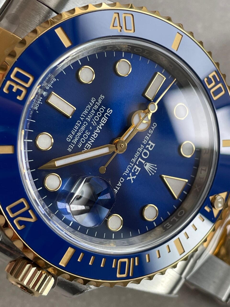 CLEAN FACTORY 1:1 Rolex Submariner 116613LB Bluesy 904L YG/SS Blue Dial VR3235