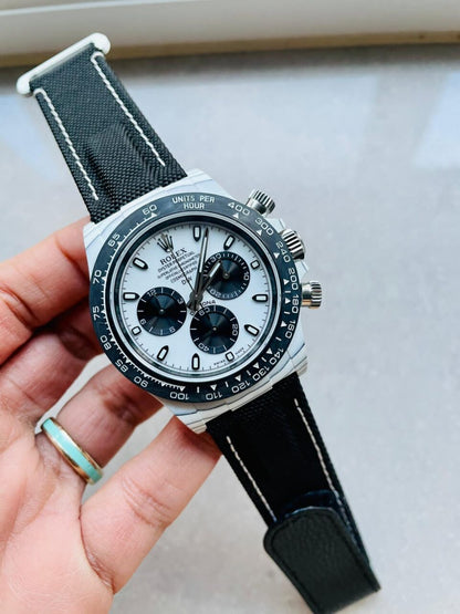 Noob Factory 1:1 Rolex Daytona DIW PANDA White Carbon Case and Bezel Best Edition White/Black Dial SA4130 V2
