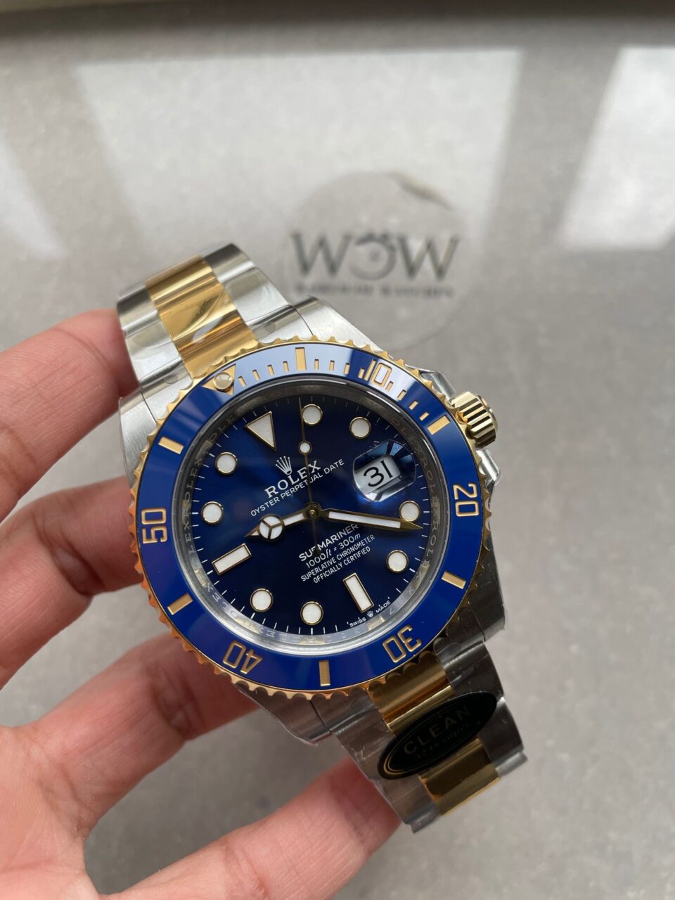 CLEAN FACTORY 1:1 Rolex Submariner 116613LB Bluesy 904L YG/SS Blue Dial VR3235