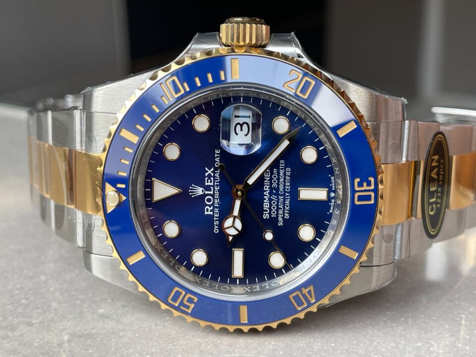 CLEAN FACTORY 1:1 Rolex Submariner 116613LB Bluesy 904L YG/SS Blue Dial VR3235