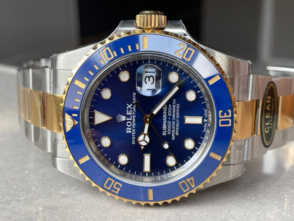 CLEAN FACTORY 1:1 Rolex Submariner 116613LB Bluesy 904L YG/SS Blue Dial VR3235