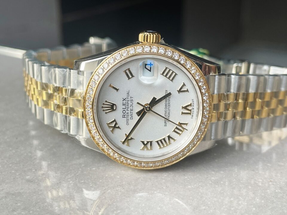 Rolex Datejust 31mm 278273 YG/SS White Dial Diamond Bezel
