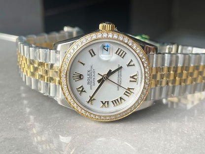 Rolex Datejust 31mm 278273 YG/SS White Dial Diamond Bezel