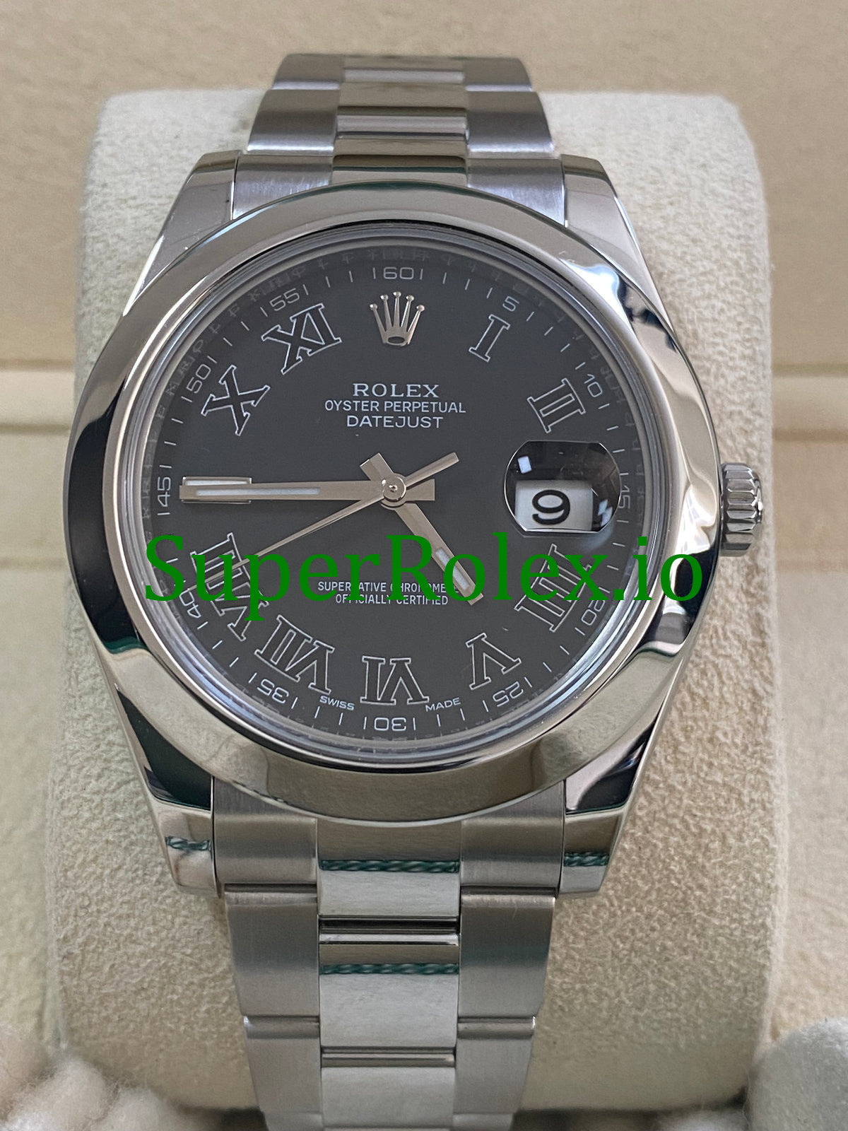 Rolex Datejust II 41 Steel Black Roman Dial Ref.116300
