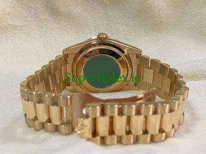Rolex Day-Date 36MM Yellow Gold White Roman Dial Ref.118398BR