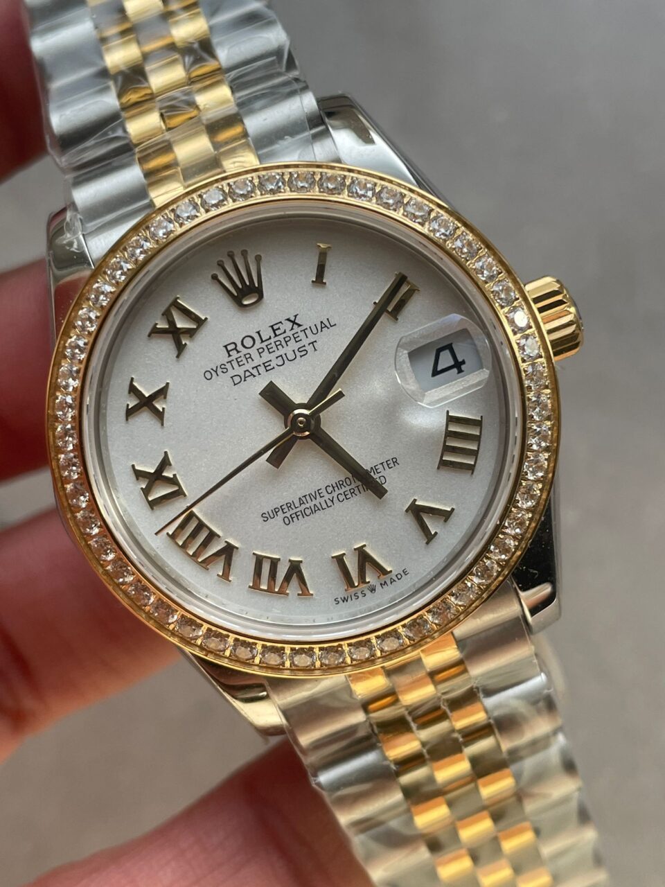 Rolex Datejust 31mm 278273 YG/SS White Dial Diamond Bezel