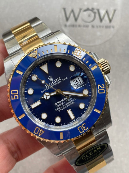 CLEAN FACTORY 1:1 Rolex Submariner 116613LB Bluesy 904L YG/SS Blue Dial VR3235
