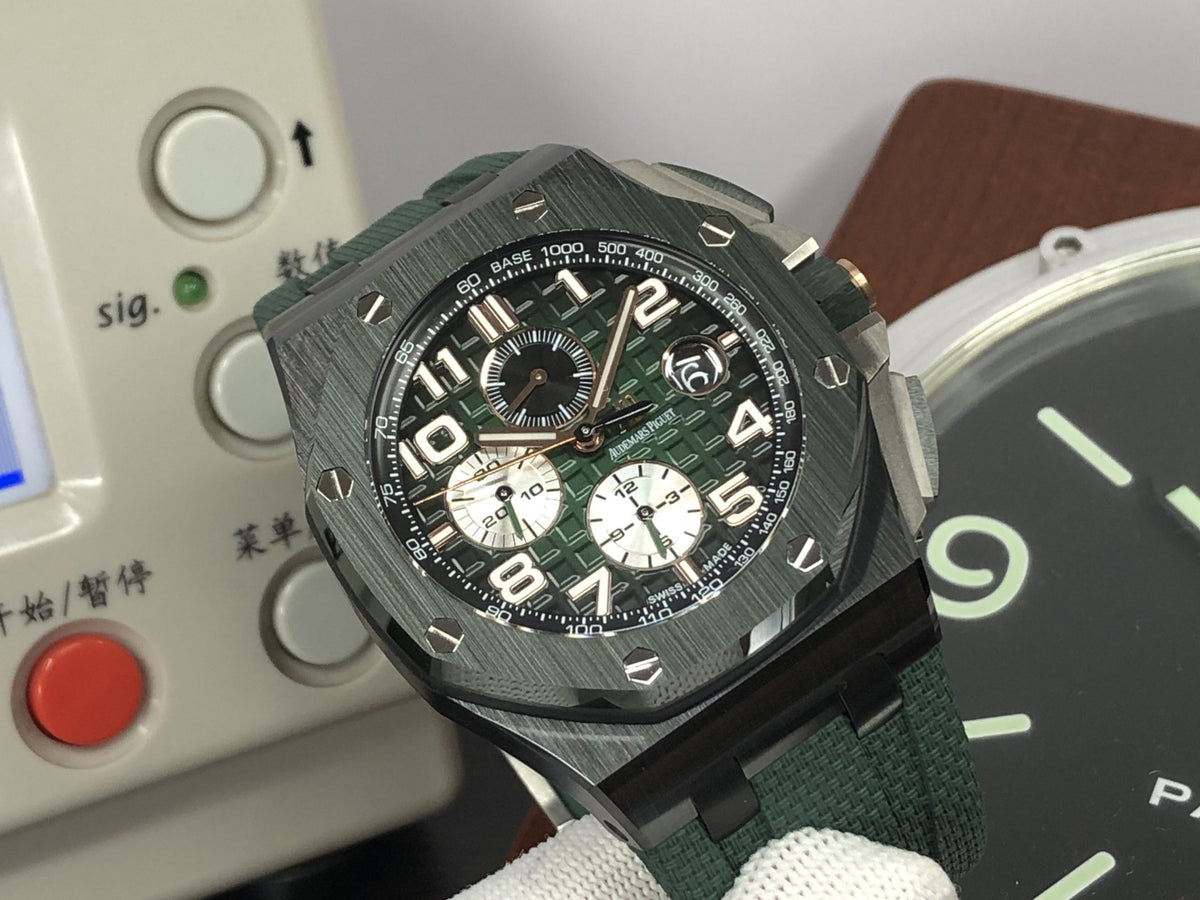 RSF ap ROO Chrono Secs@12 Green Ceramic Bezel 3126 Movement