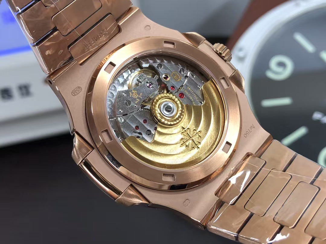 pp Nautilus 5711 Rose Gold Case Grey Dial 324 Movement