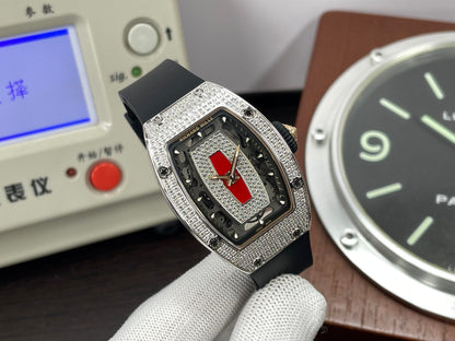 RM RM07 01 Snow Diamond CRMA2 Automatic Movement with Black Rubber Band