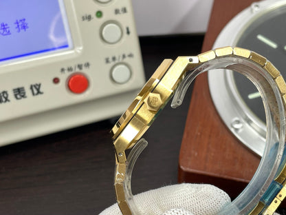 ap Royal Oak 37mm 15450 Yellow Gold Case Blue Dial with Super 3120 Movement