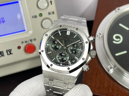ap Royal Oak Chrono 26240 Stainless Steel Case Green Dial with 4401 Movement