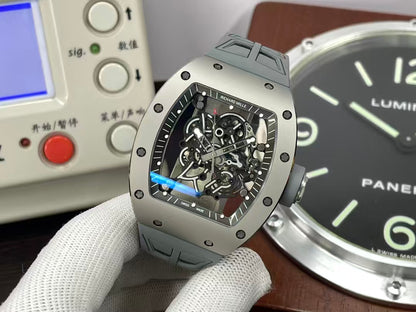 RM RM055 Gray Ceramic Case RMUL2 Movement Gray Shark Rubber Strap