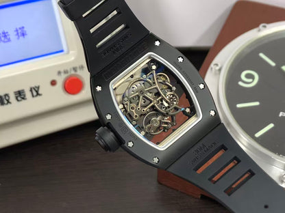 RM RM055 Black Ceramic Case RMUL2 Movement Black Rubber Strap
