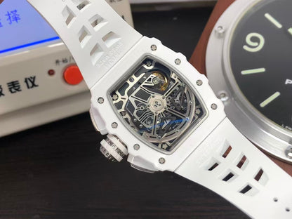 RM RM011 03 White Ceramic Case RMAC3 Movement White Rubber Strap