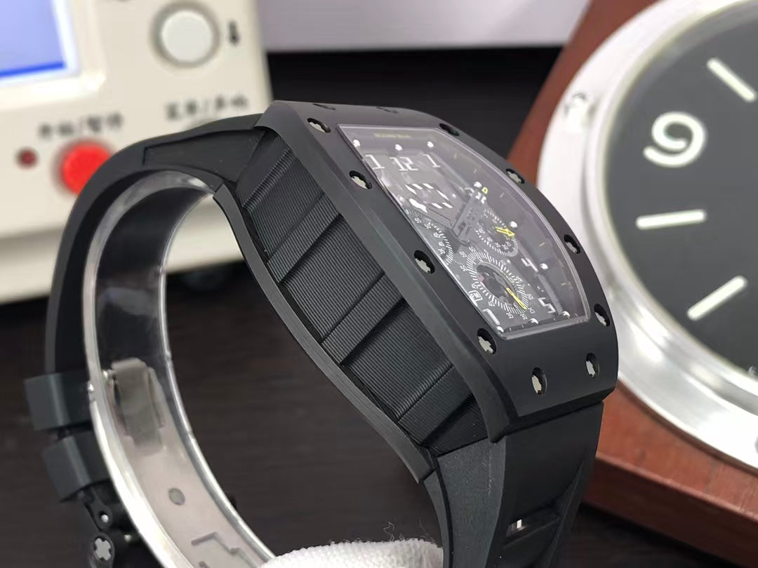 RM RM011 Felipe Massa Titanium Flyback Chronograph RMAC1 Black Rubber Strap