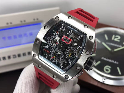 RM RM011 03 Titan Felipe Massa Valjoux 7750 Movement Skeleton Dial Red Rubber Strap