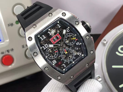 RM RM011 03 Titan Felipe Massa Valjoux 7750 Movement Skeleton Dial Black Rubber Strap
