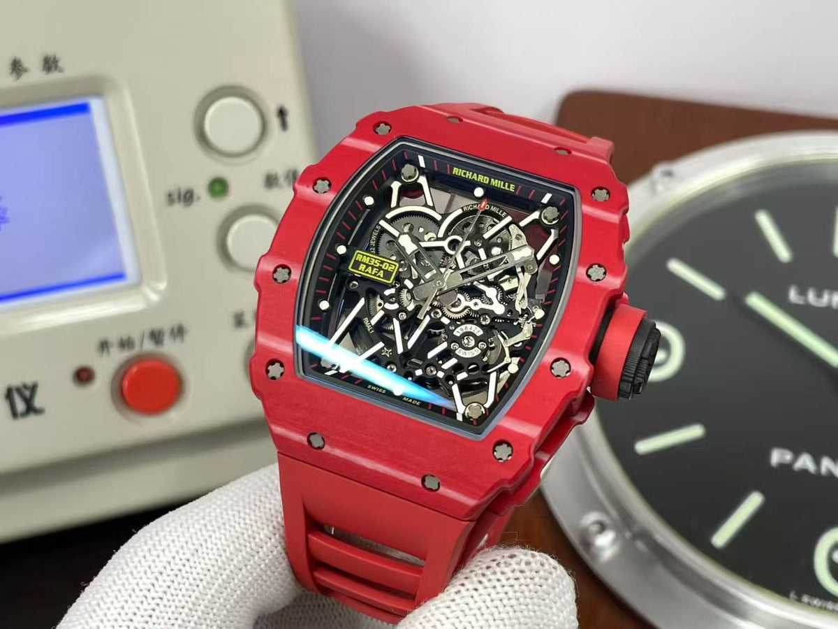 RM35-02 Rafael Nadal Red Devil Red Carbon Case RMAL1 Free Sprung Balance