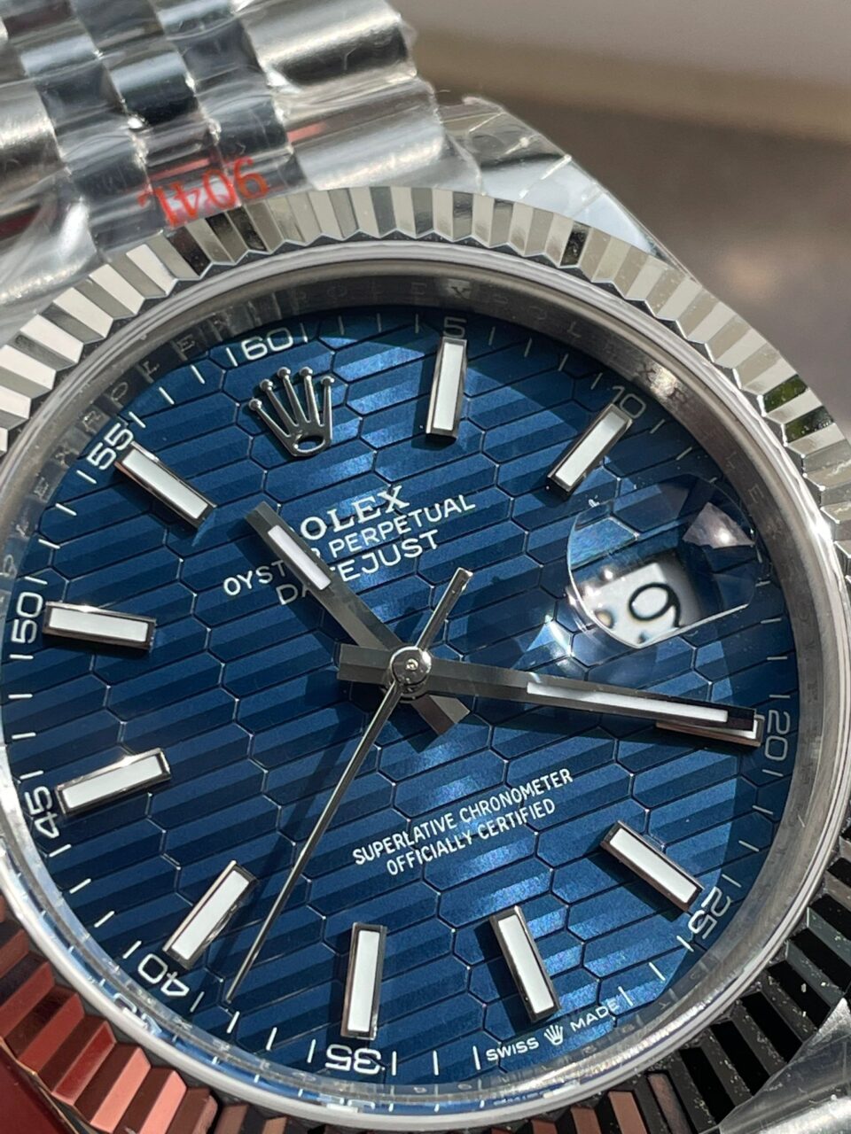VSF Factory 1:1 Rolex DateJust 41  SS Best Edition 904L Steel Blue Textured Dial