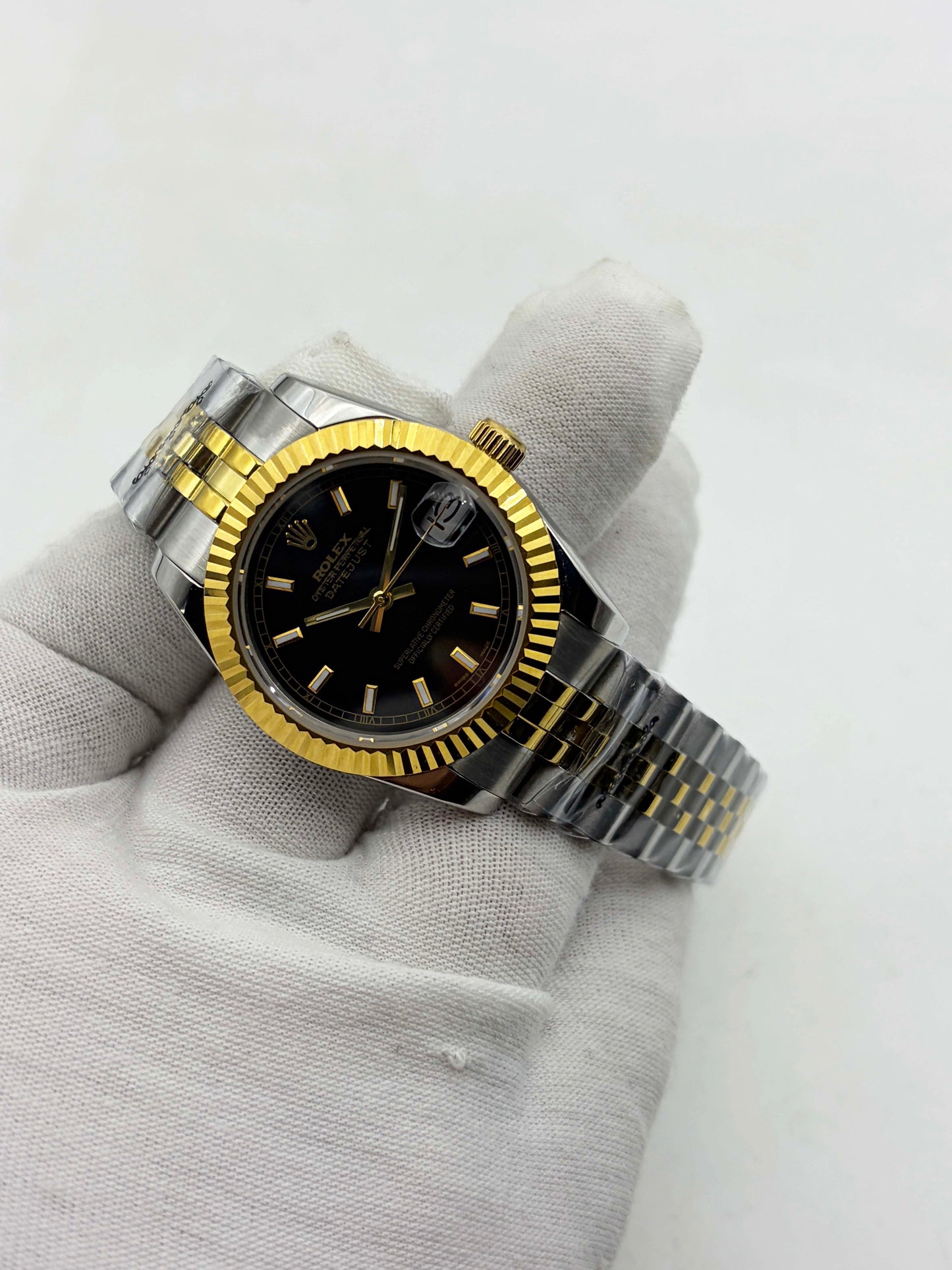 Rolex Datejust 31 Steel and Yellow Gold Black Index Dial Ref.178273