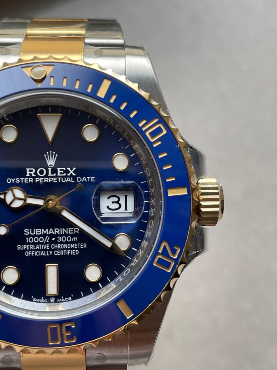 CLEAN FACTORY 1:1 Rolex Submariner 116613LB Bluesy 904L YG/SS Blue Dial VR3235