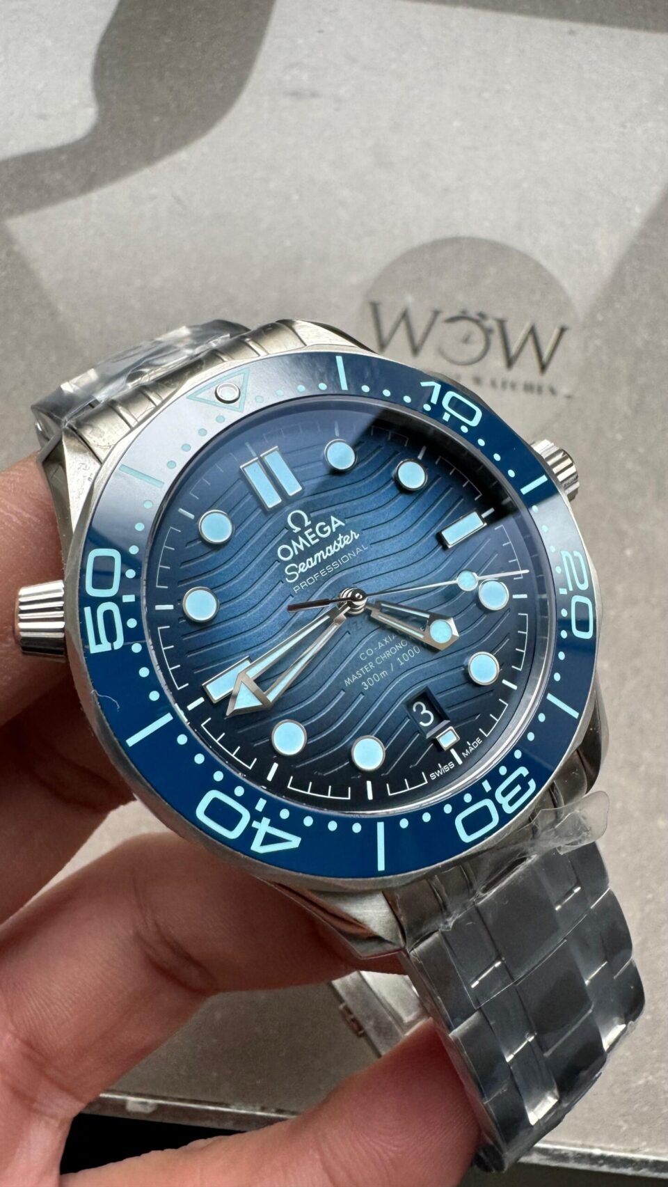 Seamaster 300 VSF 1:1 Best Edition Summer Blue Dial on SS Bracelet A8800