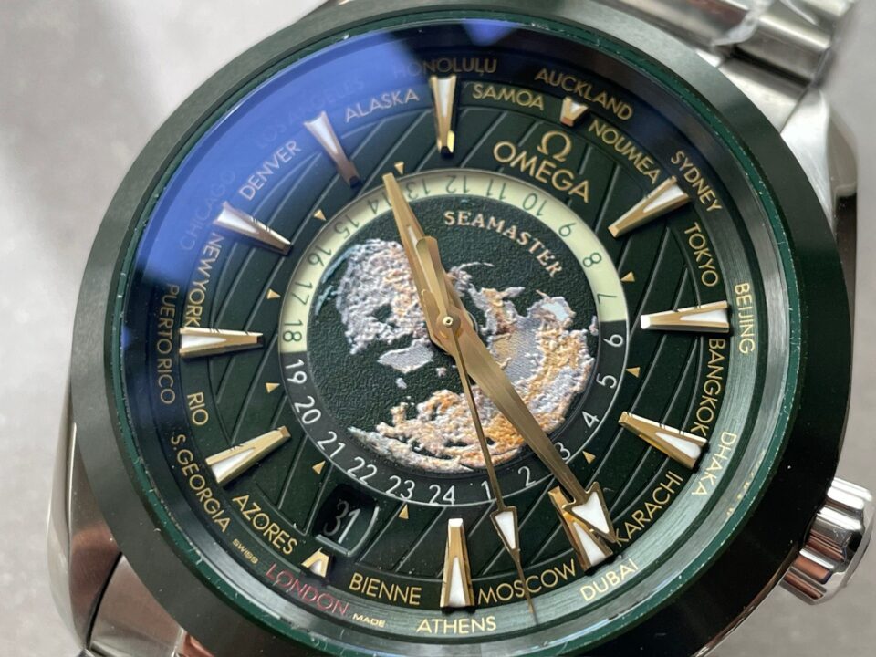 Omega Seamaster Aqua Terra Worldtimer VSF 1:1 Best Edition Green Dial on SS Bracelet A8938