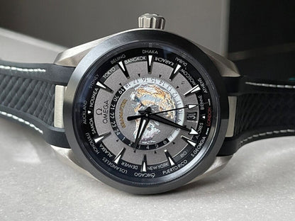 Aqua Terra 150M 43mm 24 Ti VSF 1:1 Best Edition Gray Dial on Black Rubber Strap A8938