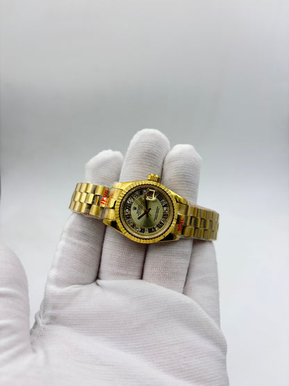 Rolex Lady-Datejust 26MM Yellow Gold Myriad Diamond Dial Ref.69178