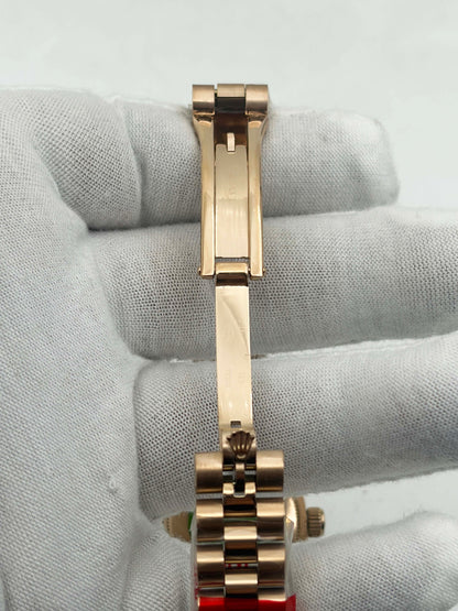 Rolex Lady-Datejust 26 Everose Gold Pearl Diamond Dial Ref.179175