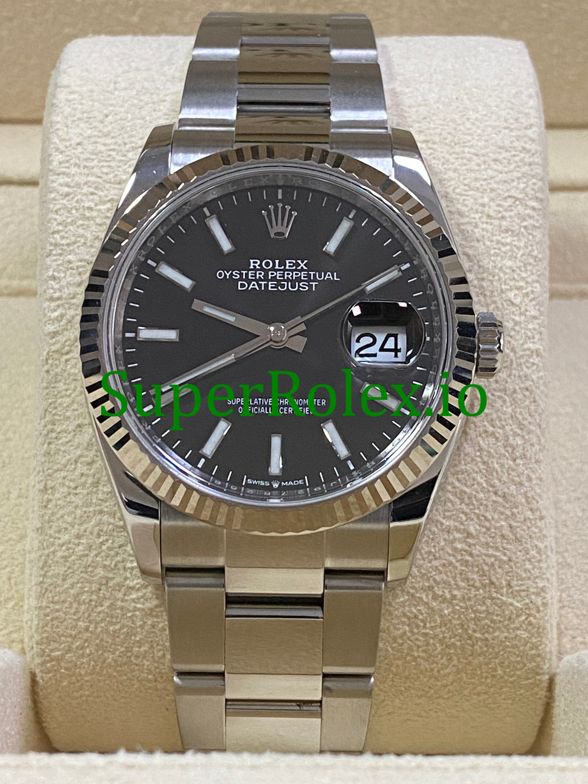Rolex Datejust 36 Steel Black Index Dial Ref.126234