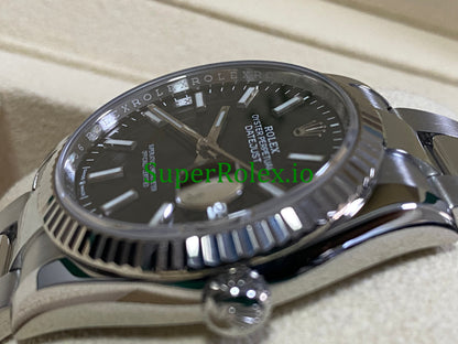 Replica Rolex Datejust 36 Steel Black Index Dial Ref.126234