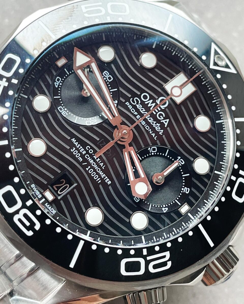 Seamaster 300M Chrono SS OMF 1:1 Best Edition Black Dial on SS Bracelet A9900