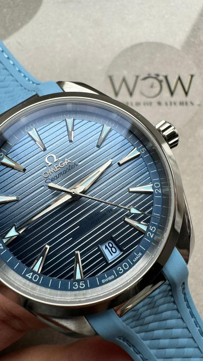Aqua Terra 41mm VSF 1:1 Best Edition Summer Blue Dial on Blue Rubber Strap A8900
