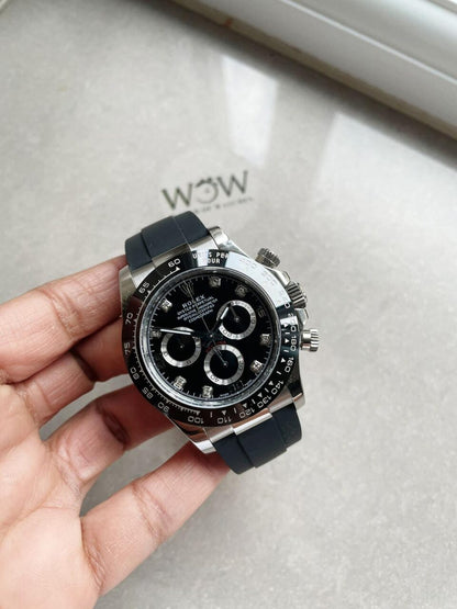 BTF factory 1:1 Rolex Daytona SS116500LN Best Black Dial Diamond Markers A4130