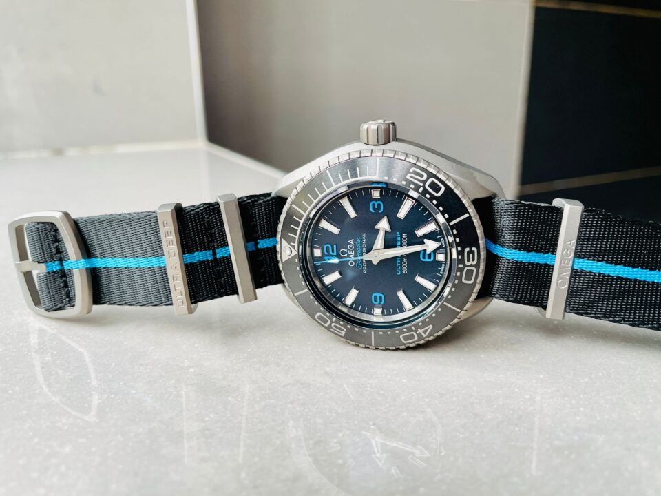 Seamaster 6000M Ultra Deep SS SBF 1:1 Best Edition Black Dial on Black Nylon Strap A8912 Super Clone