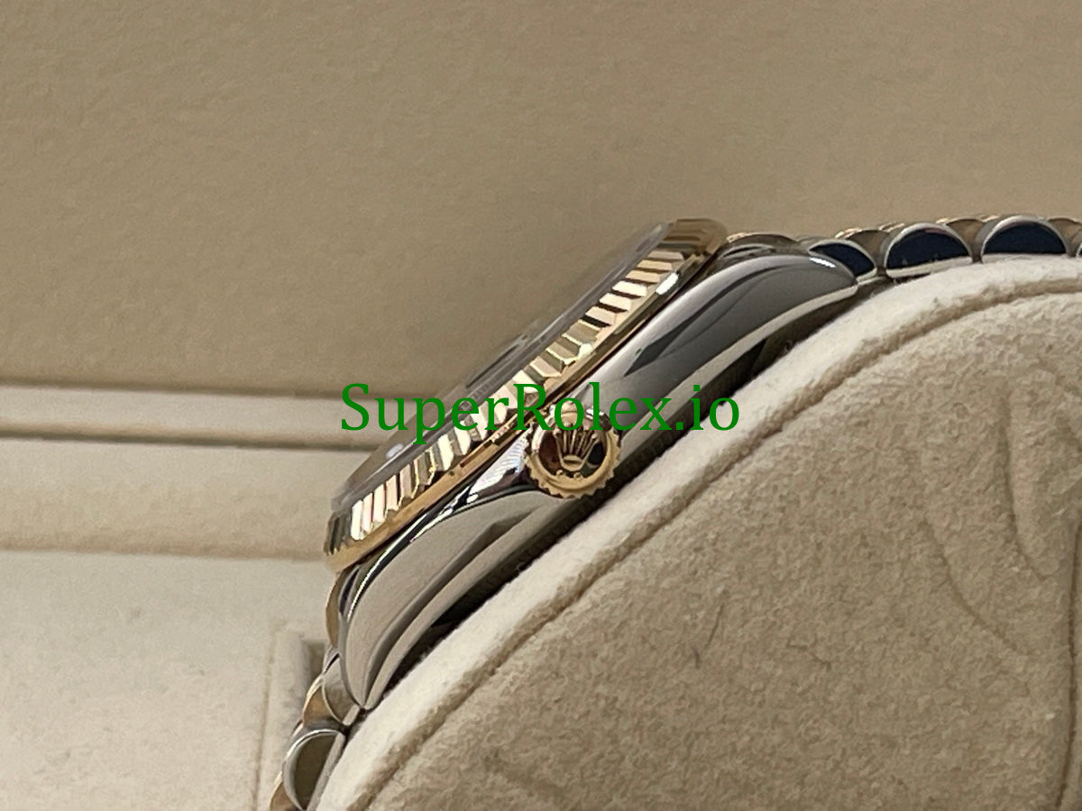 Rolex Datejust 31 Steel and Yellow Gold Olive Green Diamond Dial Ref.278273